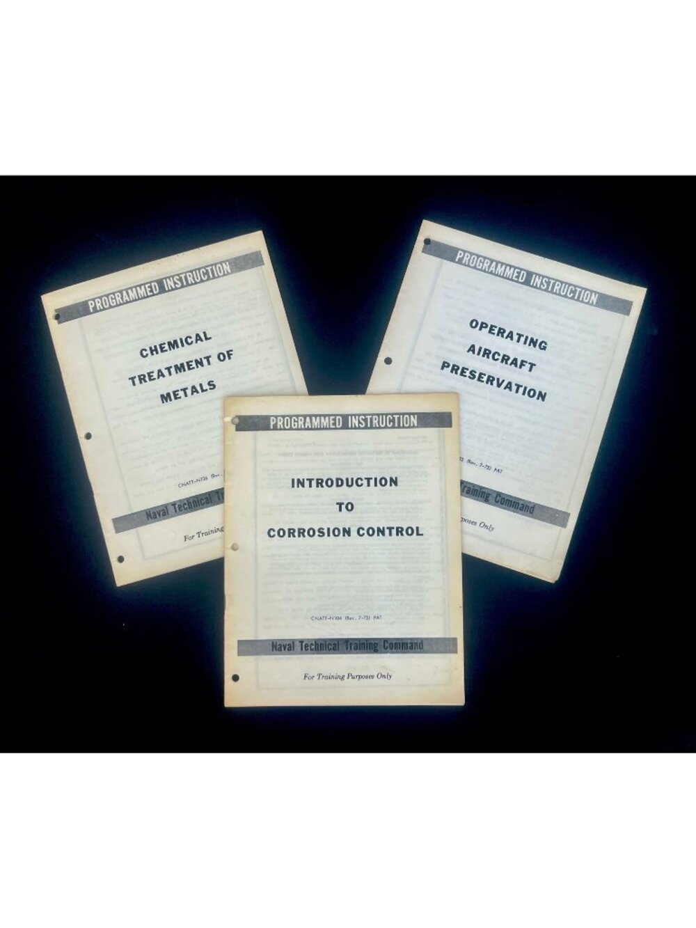 1973 U.S. Navy Programmed Instruction Manuals Lot Corrosion Aircraft